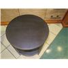 Image 2 : Round Black Side Table w/ Undershelf 20" Dia, 22" H