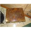 Image 2 : Distressed Lacquered Wooden Side Table 15"x12"x21" H