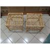 Image 2 : Qty 2 Square Rattan Side Tables 18"x18"x16" H