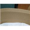 Image 3 : Woven Synthetic Rattan Lounger w/ White Dust Cover Over Cushion 74"x34"