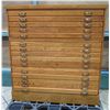 Image 1 : Wooden 15-Drawer Blueprint Storage Unit w/ Metal Handles 45" X 36" X 50"H (1 piece)
