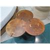 Image 2 : Wooden Tri-Table, Fusion of 3 Round Tables 33"x18"x19"H