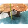 Image 8 : Wooden Tri-Table, Fusion of 3 Round Tables 33"x18"x19"H