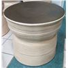Image 1 : Tall Round Glazed Ceramic Accent Table 25" Dia, 24"H