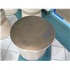 Image 2 : Tall Round Glazed Ceramic Accent Table 25" Dia, 24"H