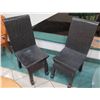 Image 1 : Qty 2 Tall Solid Wood Chairs w/ Curved Back 18"x17"x41" Back Ht.