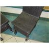 Image 2 : Qty 2 Tall Solid Wood Chairs w/ Curved Back 18"x17"x41" Back Ht.