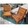Image 2 : Qty 2 Restoration Hardware Wooden Slatted Armchairs 24"x20"x36" Back Ht.
