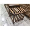 Image 8 : Tommy Bahama Bamboo Rattan Bench w/ Leather Seat 63"x18"x18" H