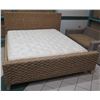 Image 1 : Serena & Lily Woven Rattan King Bed  w/ Headboard, Footboard (mattress not included)