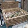 Image 2 : Serena & Lily Woven Rattan King Bed  w/ Headboard, Footboard (mattress not included)