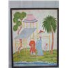 Image 1 : Large Framed Canvas Art, Reproduction, Coated Aluminum Frame 40" x 50"