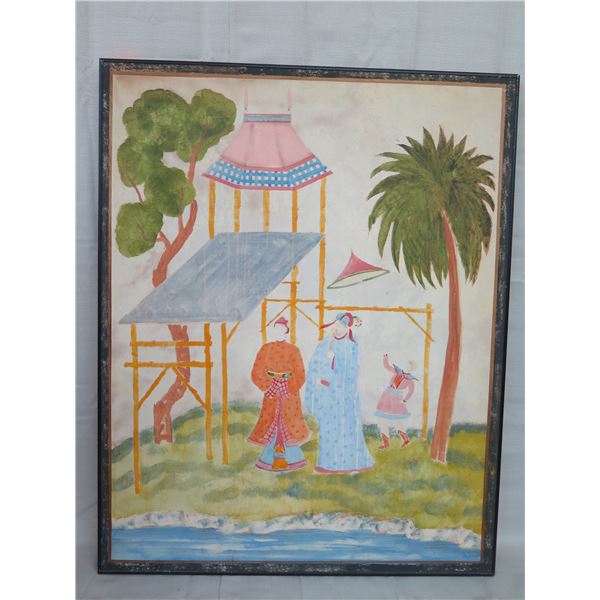 Large Framed Canvas Art, Reproduction, Coated Aluminum Frame 40" x 50"