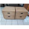 Image 1 : Qty 2 Wooden Nightstands w/ 2 Drawers 24" x 25" x 23" H