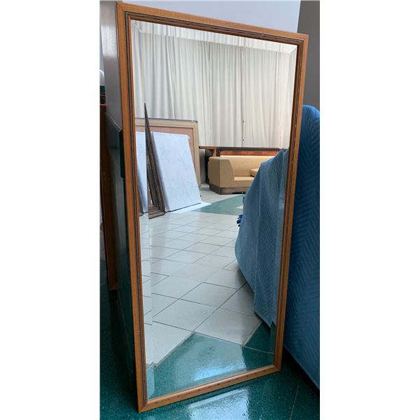 Full Length Wood-Framed  Wall Mirror 24" x 54"