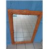 Image 1 : Large Rattan-Look Mirror 31.5" X 48" (not real wood)