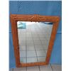 Image 1 : Large Rattan-Look Mirror 31.5" X 48" (not real wood)