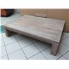 Image 1 : Large Solid Wood Coffee Table, Distressed Finish 55"x39"x14"H