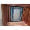 Image 8 : Tall Wood-Framed Mirror w/ Vertical Slatwall Shelf Bracket Rails 8ft X 2ft
