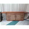 Image 1 : Large 2-Piece Solid Wood Entertainment Center w/ Cabinet & 6 Drawers 120"x30"x43"H