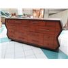 Image 1 : Very Large Geometric Wooden Entertainment Center w/ 13 Drawers 96"x28"x42"H