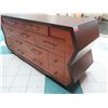 Image 2 : Very Large Geometric Wooden Entertainment Center w/ 13 Drawers 96"x28"x42"H