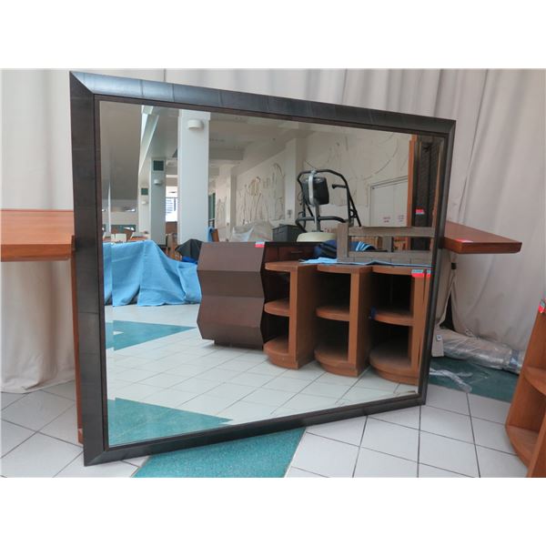 Very Large Wood-Framed Wall Mirror, Roma 2012, Made in Italy 80" X 69"