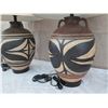 Image 8 : Qty 2 Ceramic Hawaiian-Motif Table Lamps w/ Shades, 22"H