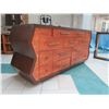 Image 2 : Very Large Geometric Wooden Entertainment Center w/ 13 Drawers 96" x 28" x 42"H