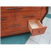 Image 8 : Very Large Geometric Wooden Entertainment Center w/ 13 Drawers 96" x 28" x 42"H