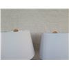 Image 2 : Qty 2 Textured Copper-Tone Lamps w/ Shades (Uneven Height, Approx. 26"/27")