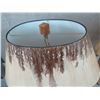 Image 2 : Woven Synthetic Rope Block Lamps w/ Shades (approx. 30"H w/ shades)