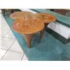 Image 2 : Wooden Tri-Table, Fusion of 3 Round Tables 33"x18"x19"H