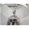 Image 4 : Qty 2 Ceramic Mirrored Lamps w/ White Lampshades, Approx. 30" H