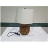 Image 1 : Bronze-Tone Ceramic Lamp w/ Shade 24"H