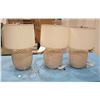 Image 1 : Qty 3 Textured Ceramic Lamps w/ Lampshades, Approx. 29" H (some fingerprints on shades)