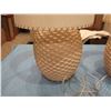 Image 2 : Qty 3 Textured Ceramic Lamps w/ Lampshades, Approx. 29" H (some fingerprints on shades)