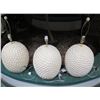 Image 1 : Qty 3 Textured Ceramic Lamps (No Lampshades)