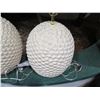 Image 2 : Qty 3 Textured Ceramic Lamps (No Lampshades)
