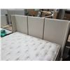 Image 2 : Wooden King Bed w/ Upholstered Headboard, Footboard & Sides, Includes Mattress  (footboard measures 