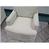 Image 2 : Small-Scale Upholstered Rocking Armchair, Cream, 30" x 23" x 31"Back Ht.