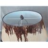 Image 2 : Qty 2 Tall Textured Brown Glazed Ceramic Lamps w/ Shades