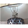 Image 8 : Qty 2 Tall Textured Brown Glazed Ceramic Lamps w/ Shades