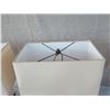 Image 9 : Qty 2 Short Solid Stone Block Lamps w/ Shades (approx. 16"H w/ shades)