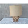 Image 1 : Short Knotted Rope Lamp w/ Shade (approx. 16"H w/ shades)