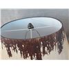 Image 2 : Qty 2 Tall Textured Brown Glazed Ceramic Lamps w/ Shades