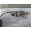Image 8 : Qty 2 Tall Textured Brown Glazed Ceramic Lamps w/ Shades