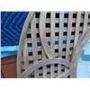 Image 2 : Large Round Pottery Barn Rustic Wood-Framed Mirror, Natural Wood, 4ft Dia.