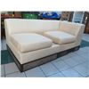 Image 1 : Sofa Section, Cream, Incomplete - Missing Seat Cushion