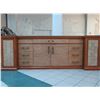 Image 1 : Large 4-Piece Solid Wood Entertainment Center w/ Cabinet & 6 Drawers 120"x30"x43"H